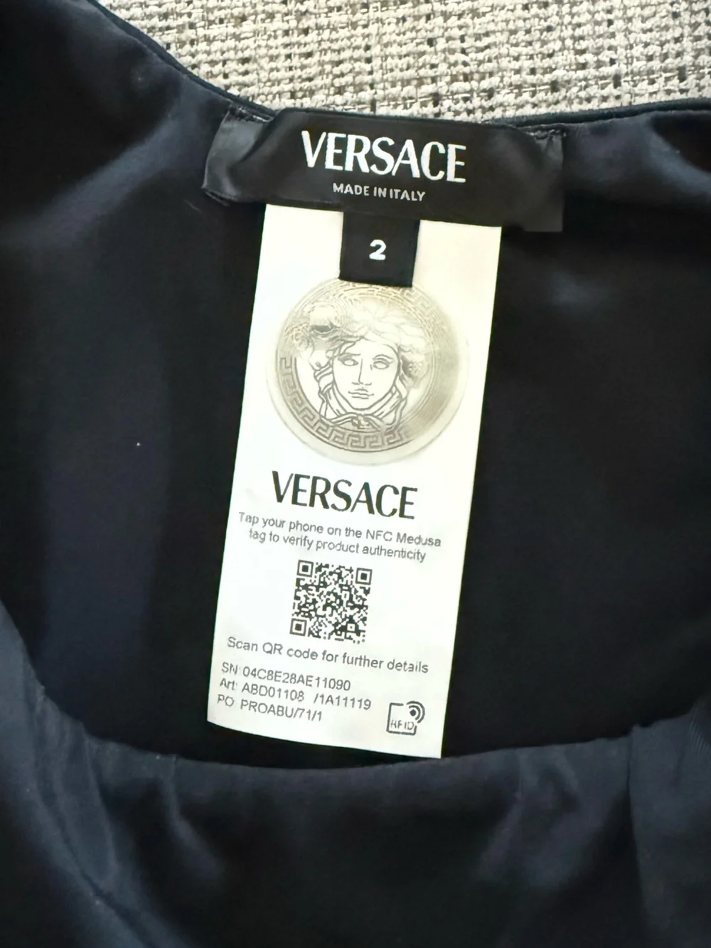 NWOT Versace Econyl Black One-Piece Swimsuit - 2